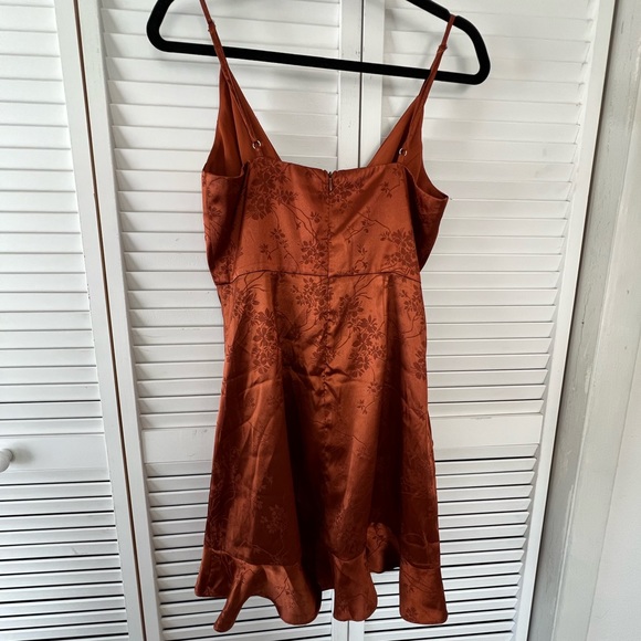 Altar'd State Autumn High Low Dress- Copper M - Picture 2 of 7